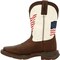Durango Kids Western Boot, 5.5 M, Leather, 8 in H, Bay Brown/White DBT0234Y - alternate 6